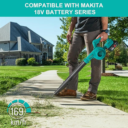 Waitley Cordless Leaf Blower for Makita 18V Battery - Ideal for Lawn Care & Cleaning