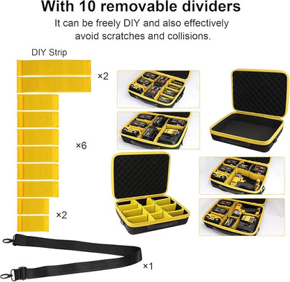 Waitley Battery Storage Case - Compatible with Dewalt Batteries and Charger